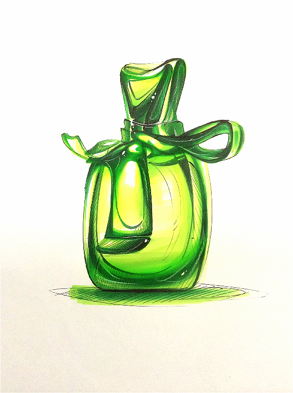 用马克画出水彩的效果