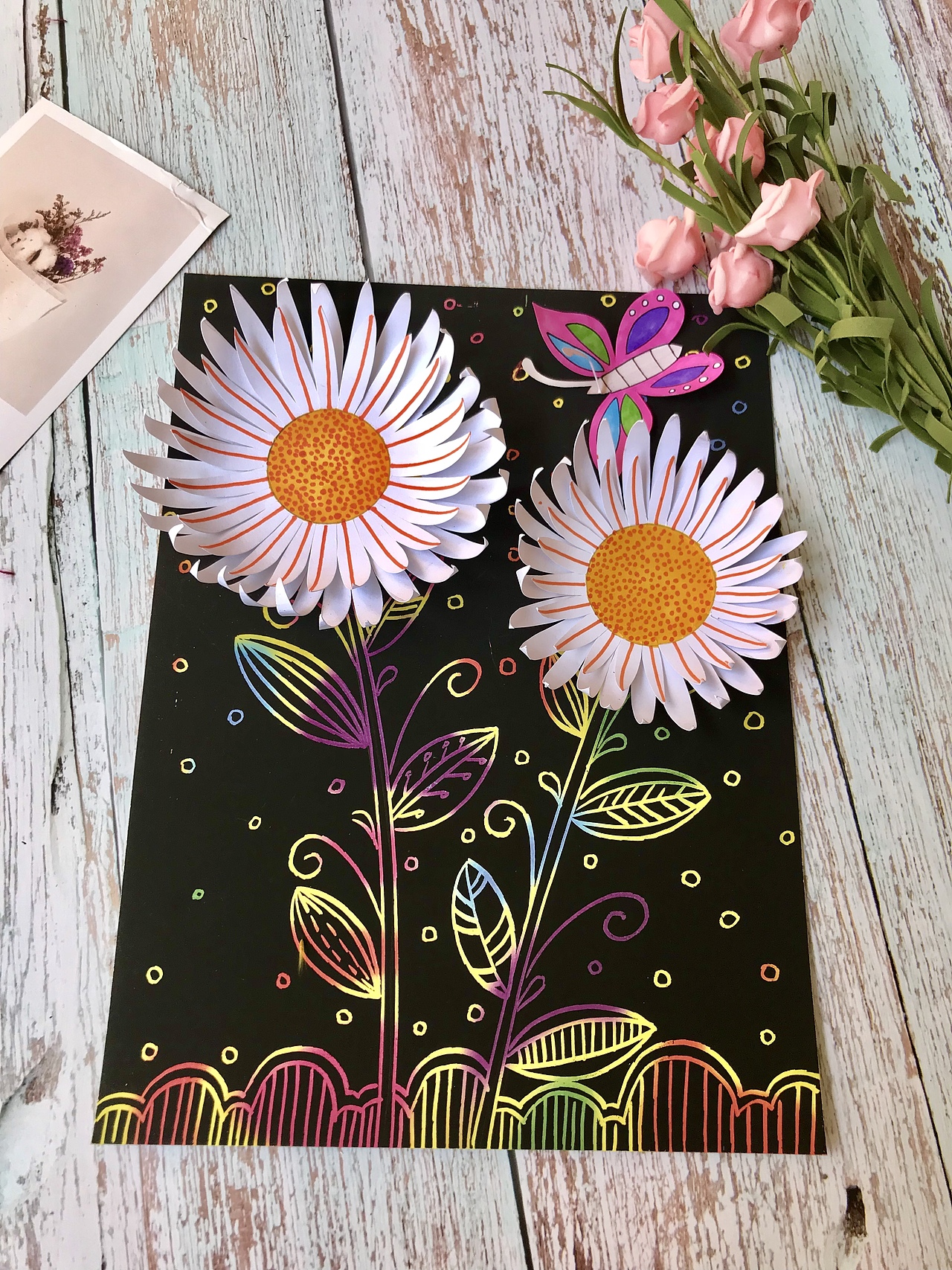 5原创作品插画儿童插画刮画创意刮画创意儿童画安小妮童画儿童画14云