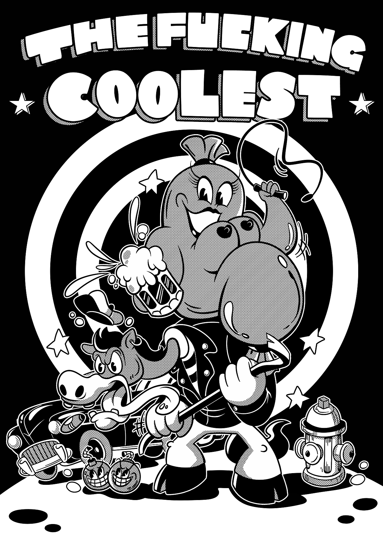 （旧图混更）《屌得压匹》插画海报（图ZMTQ5MzE2MDQw） - 新锐潮流插画 - 站酷设计师FEIKEE張飛機原创素材 - 站酷ZCOOL