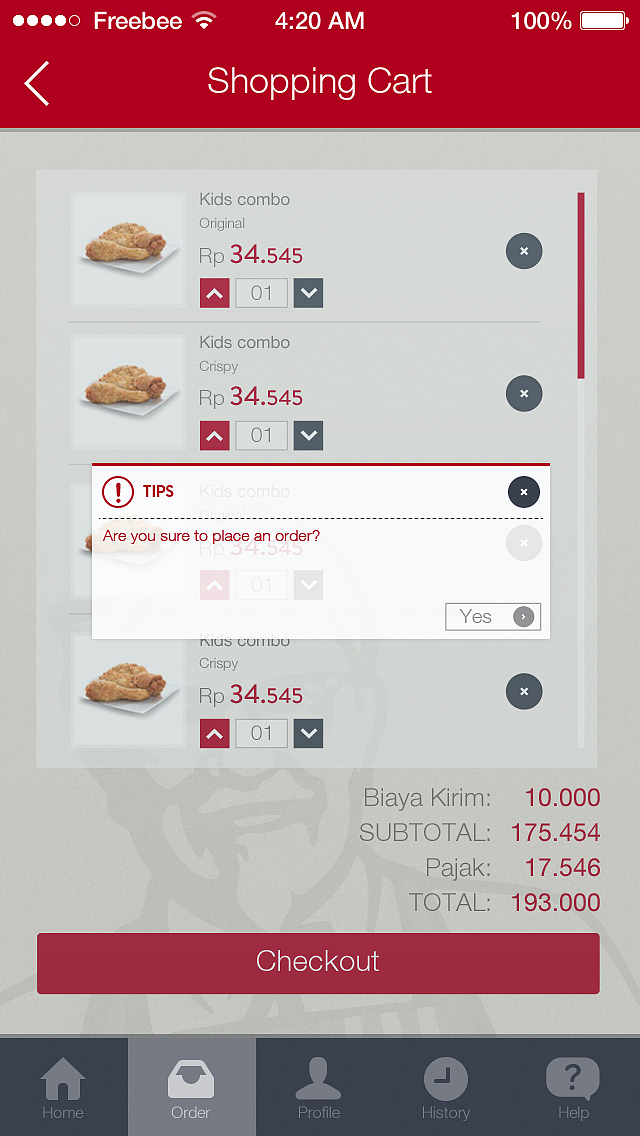 印尼肯德基APP设计（图ZMTQyNDE0NjQ=） - APP界面 - 站酷设计师麟多多原创素材 - 站酷ZCOOL