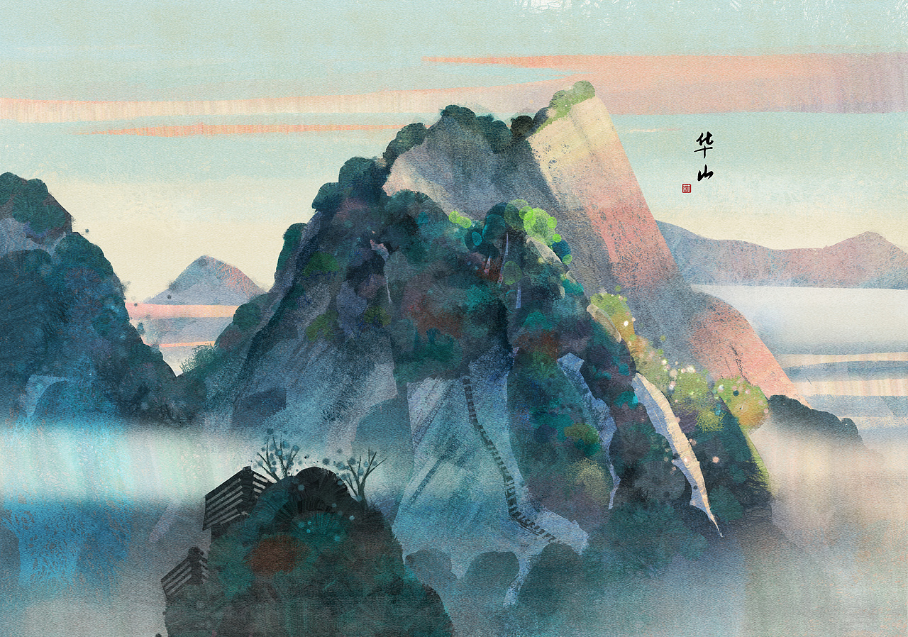 一组中国风景（图ZMzA4MDA4NzQ0） - 商业插画 - 站酷设计师千章之萩原创素材 - 站酷ZCOOL