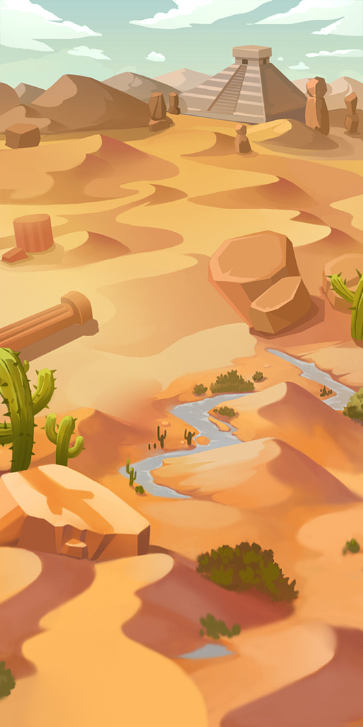 竖版战斗地图|插画|游戏原画|三文鱼628 - 原创作品 - 站酷 (zcool)