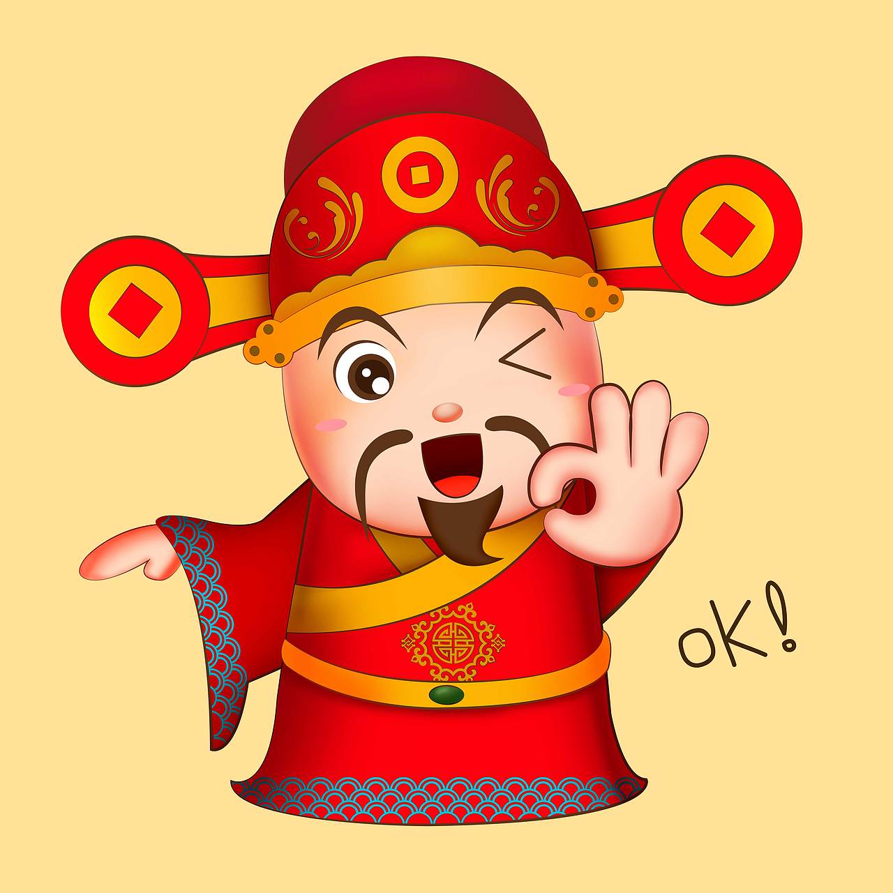 可爱财神表情包(以商用)