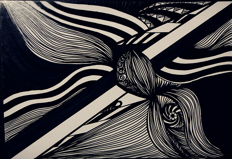 手绘黑白装饰画（图ZMTE5NDk3MzI=） - 创作习作 - 站酷设计师莹之森森原创素材 - 站酷ZCOOL