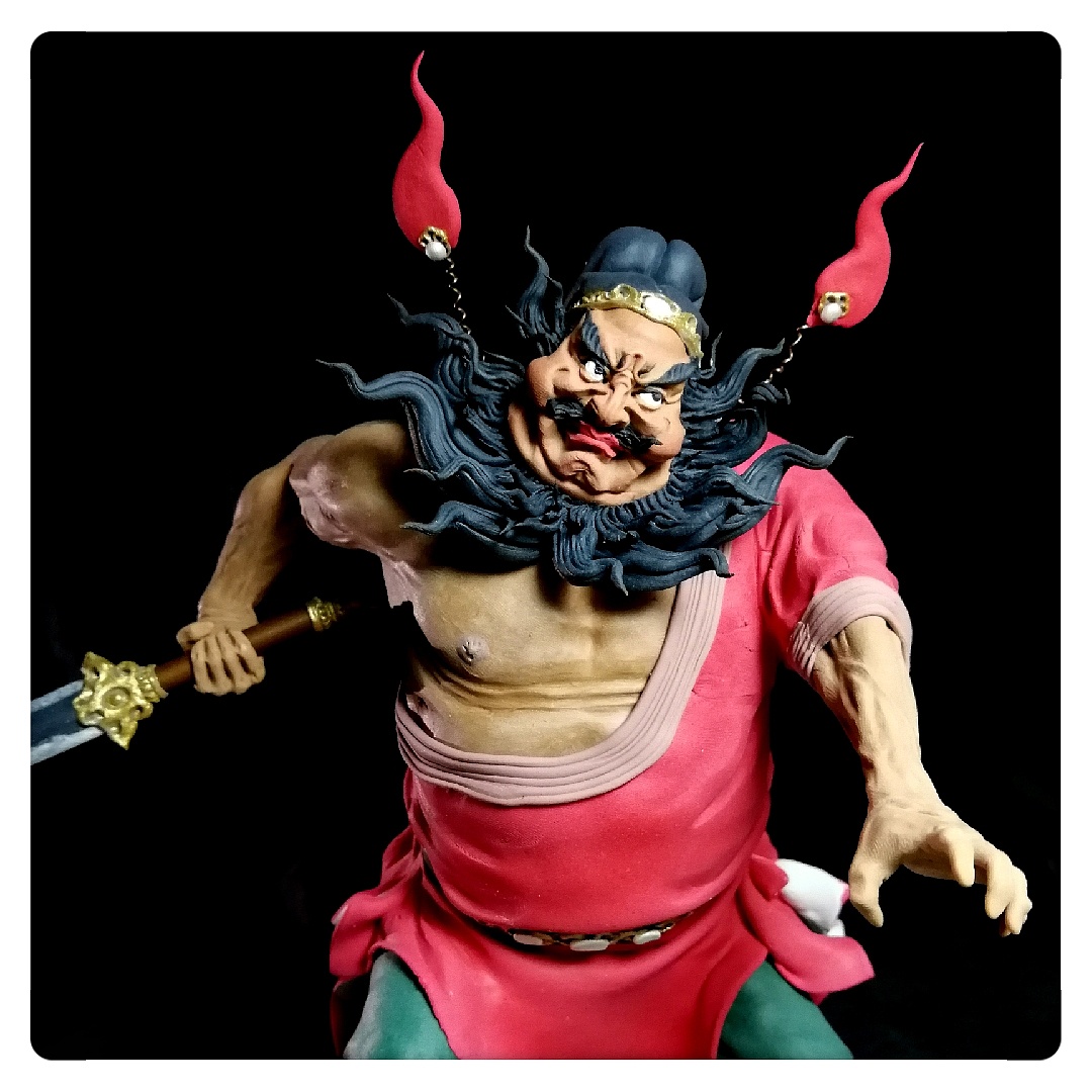 塑新斋潘纪坤彩塑陶公仔钟馗