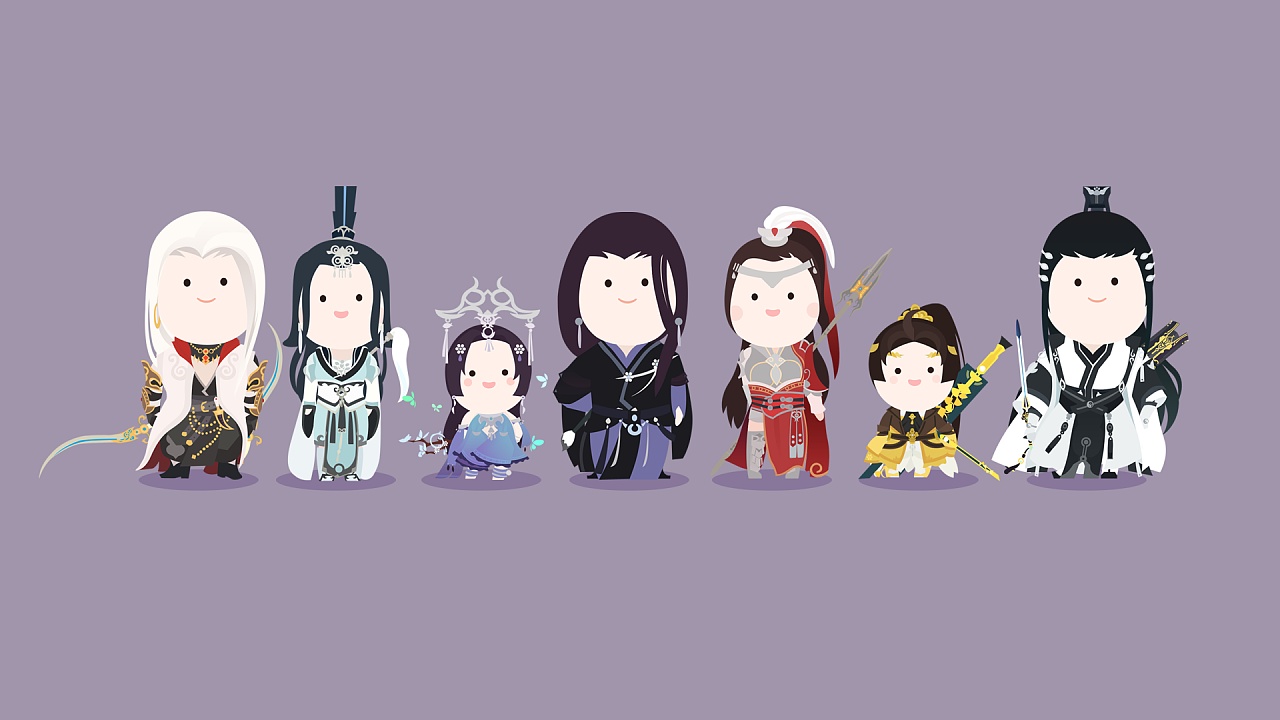 剑三q版人物鼠绘