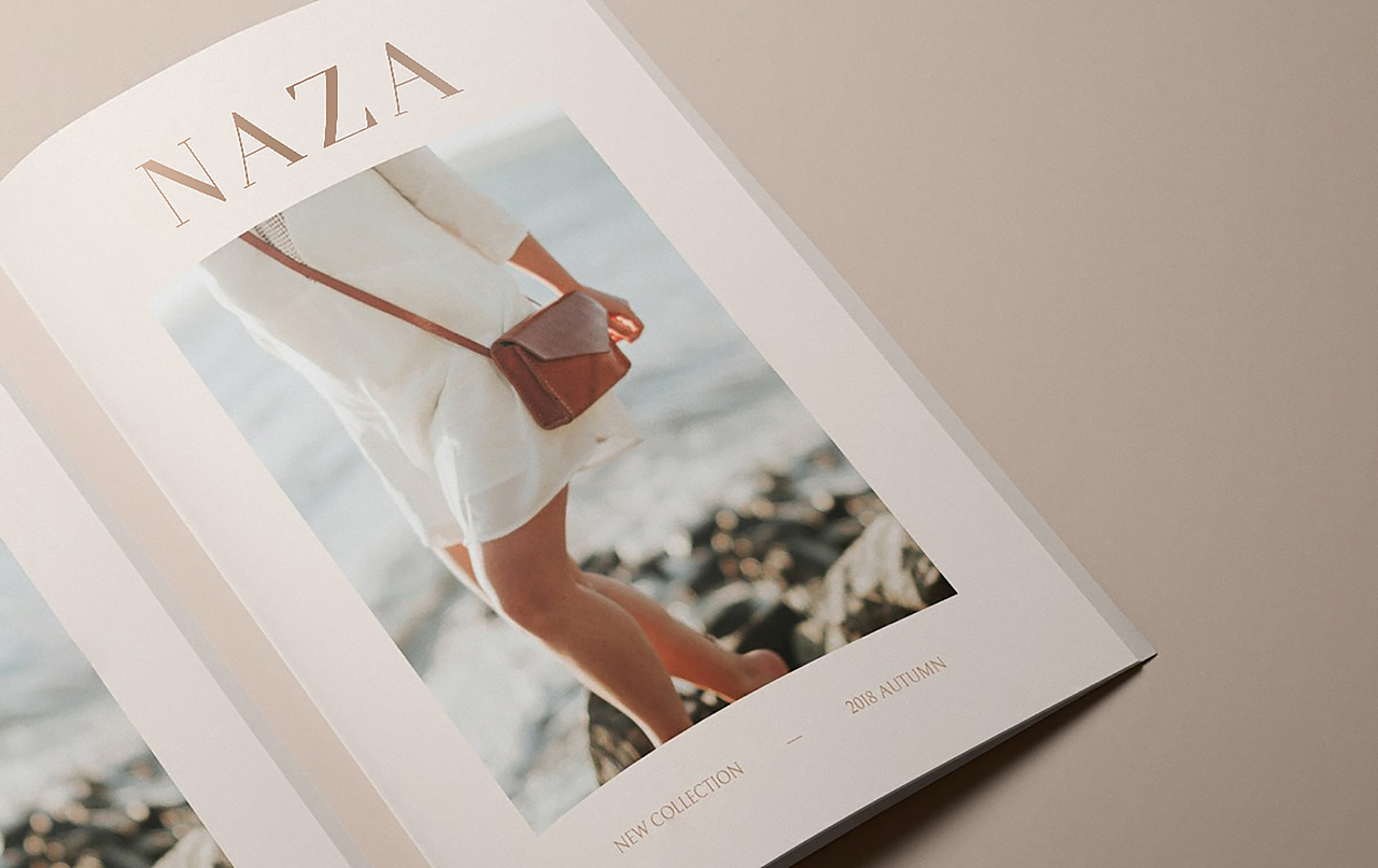 字體極簡化，塑造大牌感 | NAZA時尚女裝（圖ZMjMwODI3NTI4） - Logo - 站酷設(shè)計師腦洞星球策略設(shè)計原創(chuàng)素材 - 站酷ZCOOL