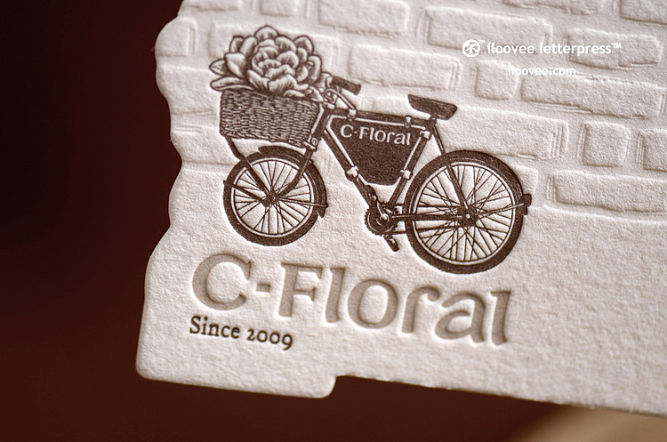 一生为花忙，全新@C-FLORAL 鲜花生活馆形象名片@纸品的美好凸版社 letterpress作品（图ZOTY0Mjk0MA==） - 品牌 - 站酷设计师孙杨先生原创素材 - 站酷ZCOOL