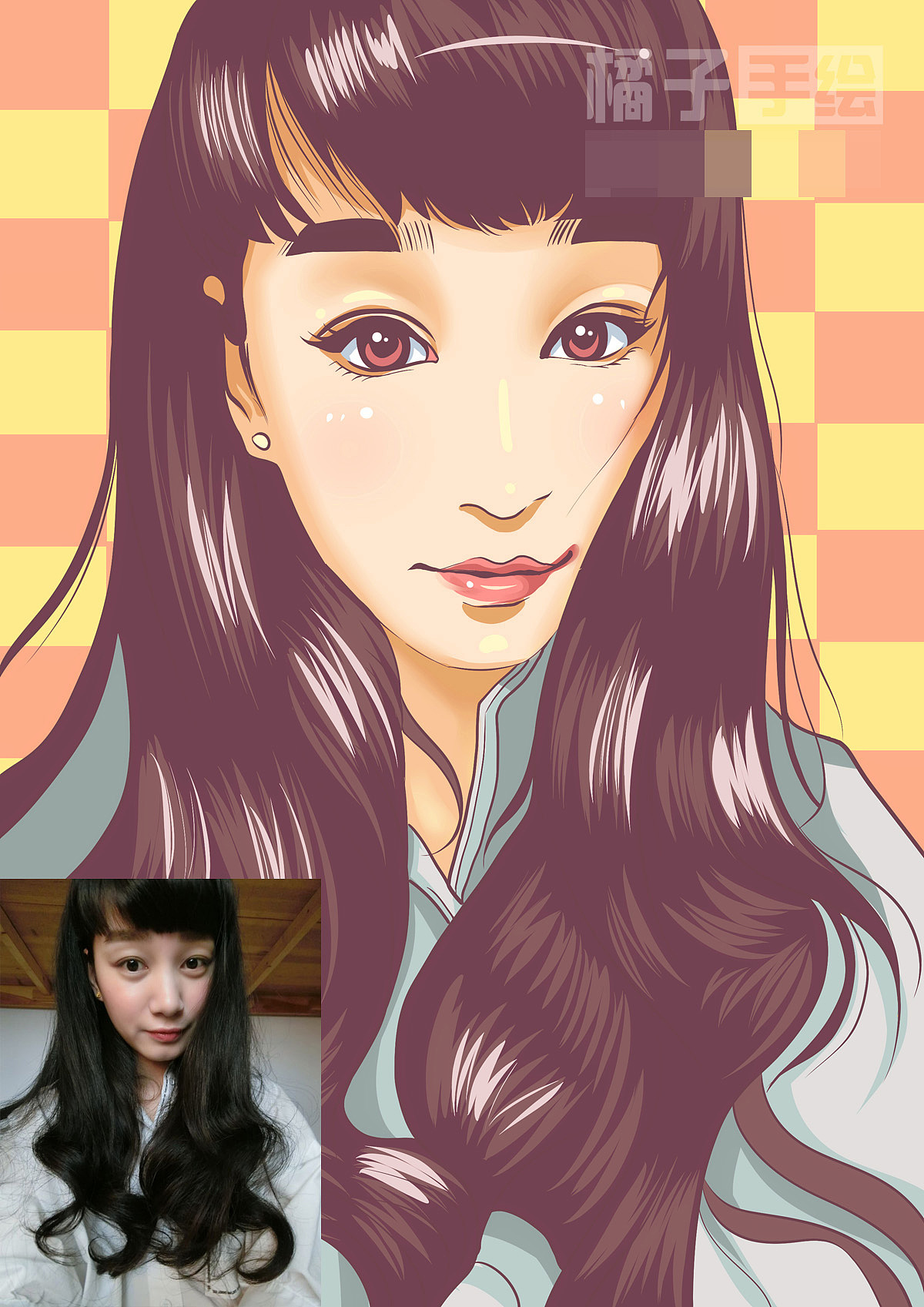 【原创作品】真人精致插画