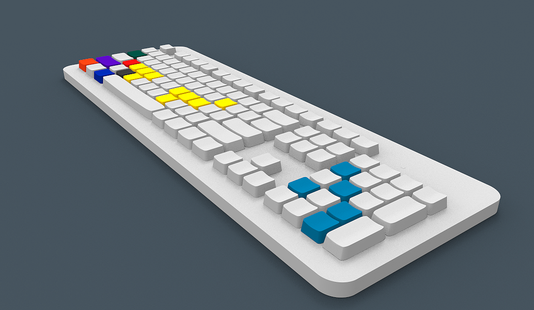 blender建模练习05-键盘（图ZMTk2OTUxNjIw） - 产品 - 站酷设计师Vinfol原创素材 - 站酷ZCOOL