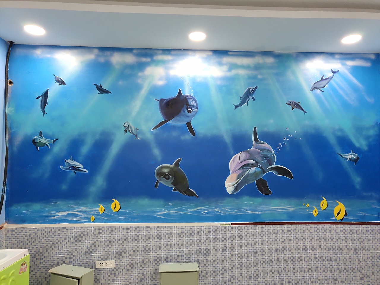 儿童游泳馆彩绘,墙绘|插画|艺术插画|三品观文化 - 临摹作品 - 站酷 (