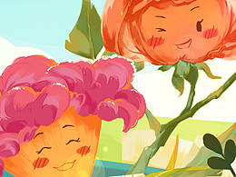 薔薇花與雞冠花