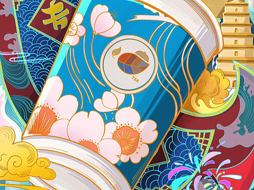 給茶話弄畫(huà)了宣傳海報(bào)（個(gè)人主頁(yè)-ZNjM1OTUxOTI=） - 商業(yè)插畫(huà) - 站酷設(shè)計(jì)師星挽原創(chuàng)素材 - 站酷ZCOOL