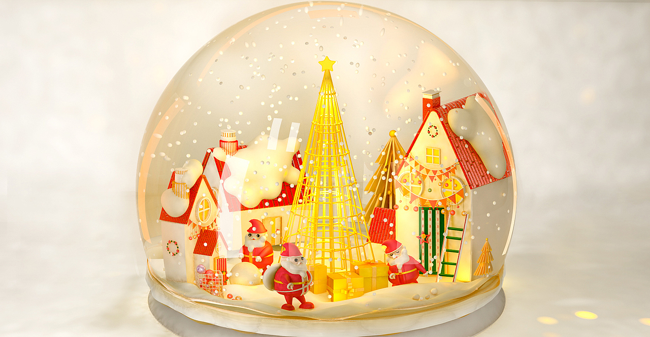 C4D场景-老夫的圣诞少女心