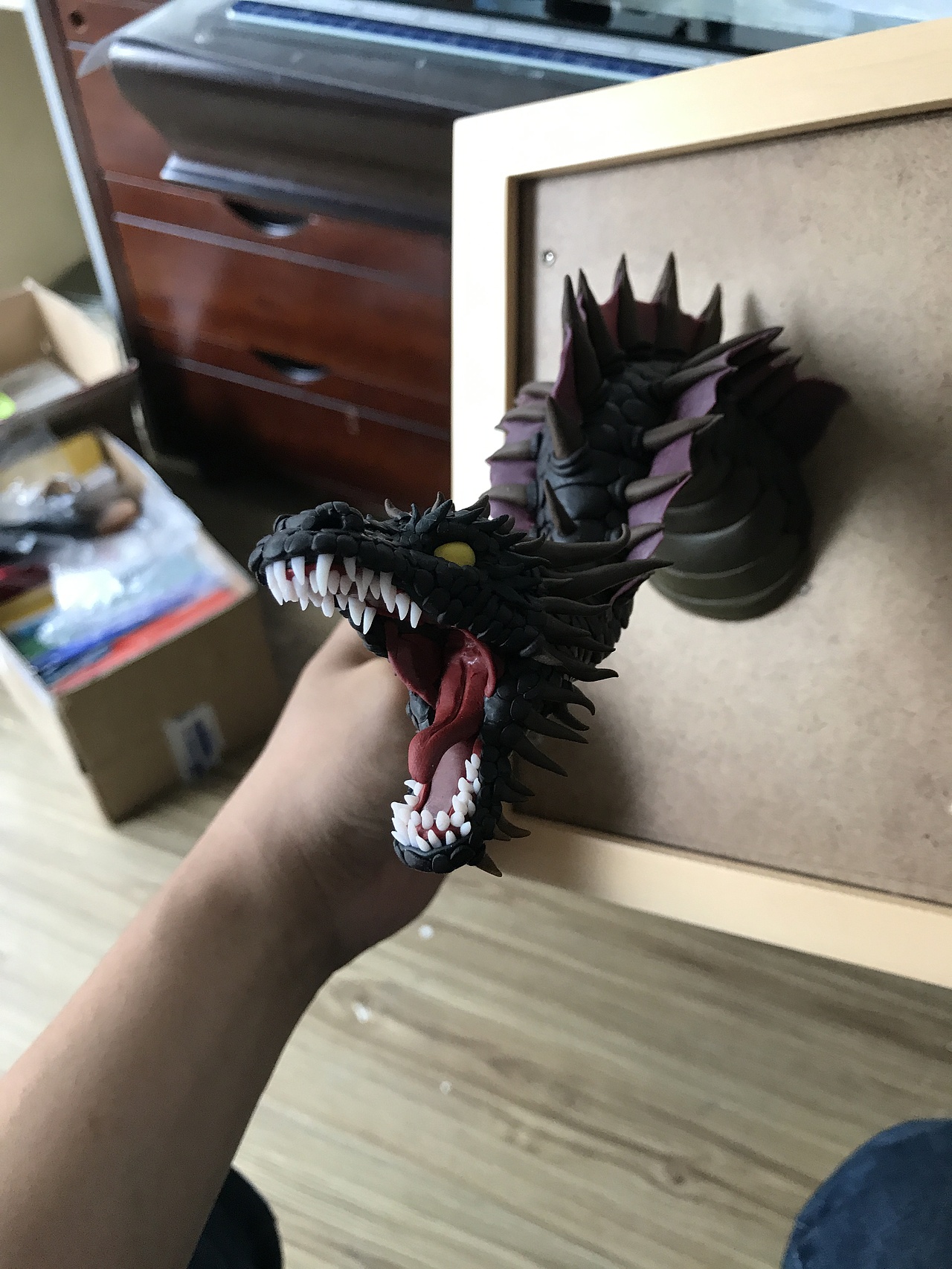 软陶龙头相框（图ZOTI2ODI0Njg=） - 工艺品设计 - 站酷设计师人韦木南原创素材 - 站酷ZCOOL