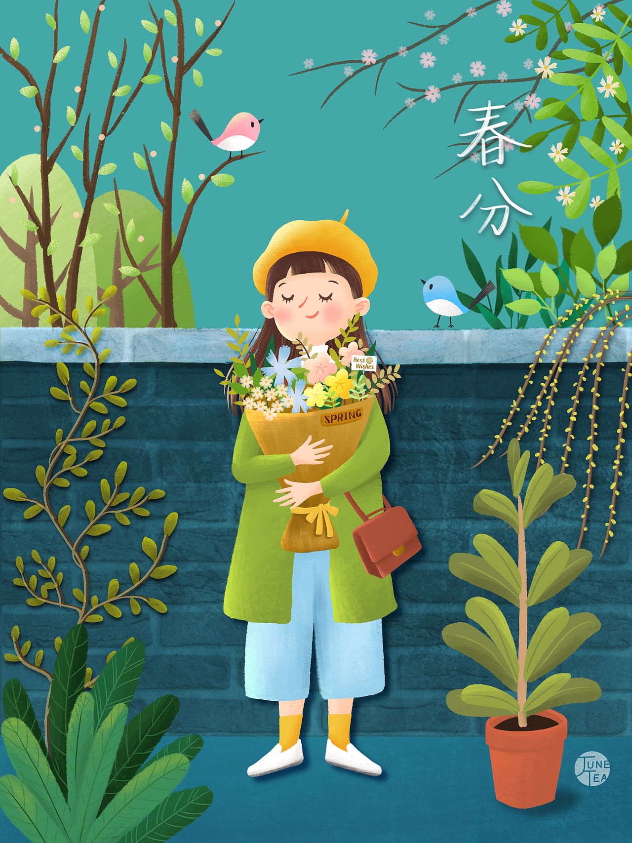 春分|插画|商业插画|junetea_原创作品-站酷zcool