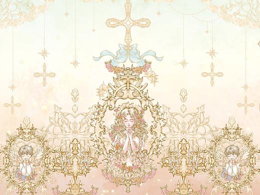 祈愿少女—Lolita柄图插画待售