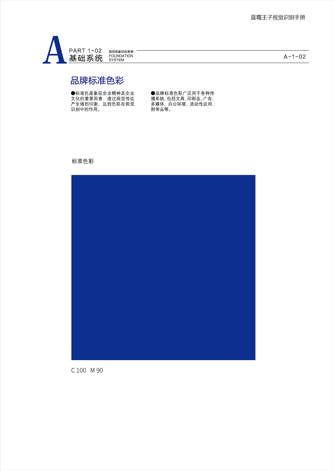 蓝莓王子标志的vi设计