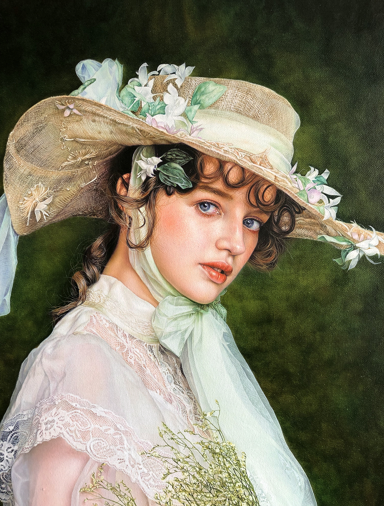 布面油画Portrait of European girl（图ZMzQ3MzAxNTM2） - 绘画 - 站酷设计师苗宁Malik原创素材 - 站酷ZCOOL