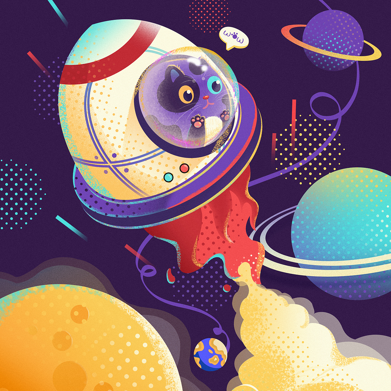 喵星人（图ZMTc2NDM3MzE2） - 商业插画 - 站酷设计师圆小包Gru原创素材 - 站酷ZCOOL