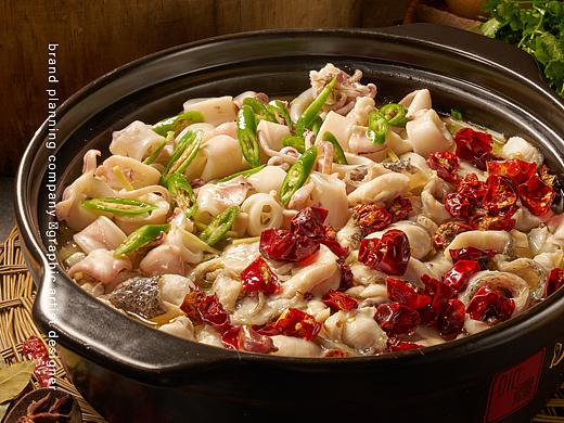 [小爷酸汤鱼]美食摄影酸菜鱼石锅鱼酸汤鱼海报灯箱设计