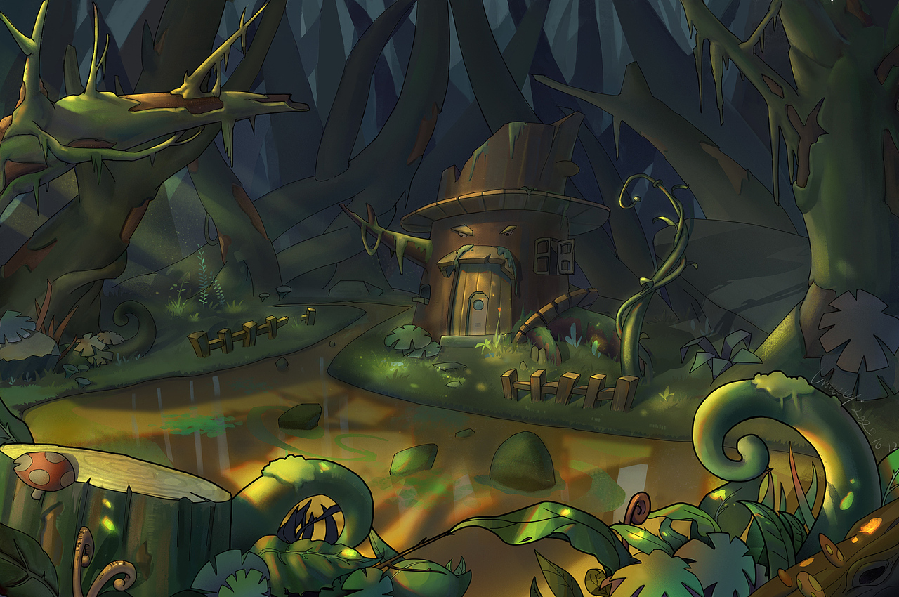 沼泽|插画|游戏原画|慕慕酱l_原创作品-站酷zcool