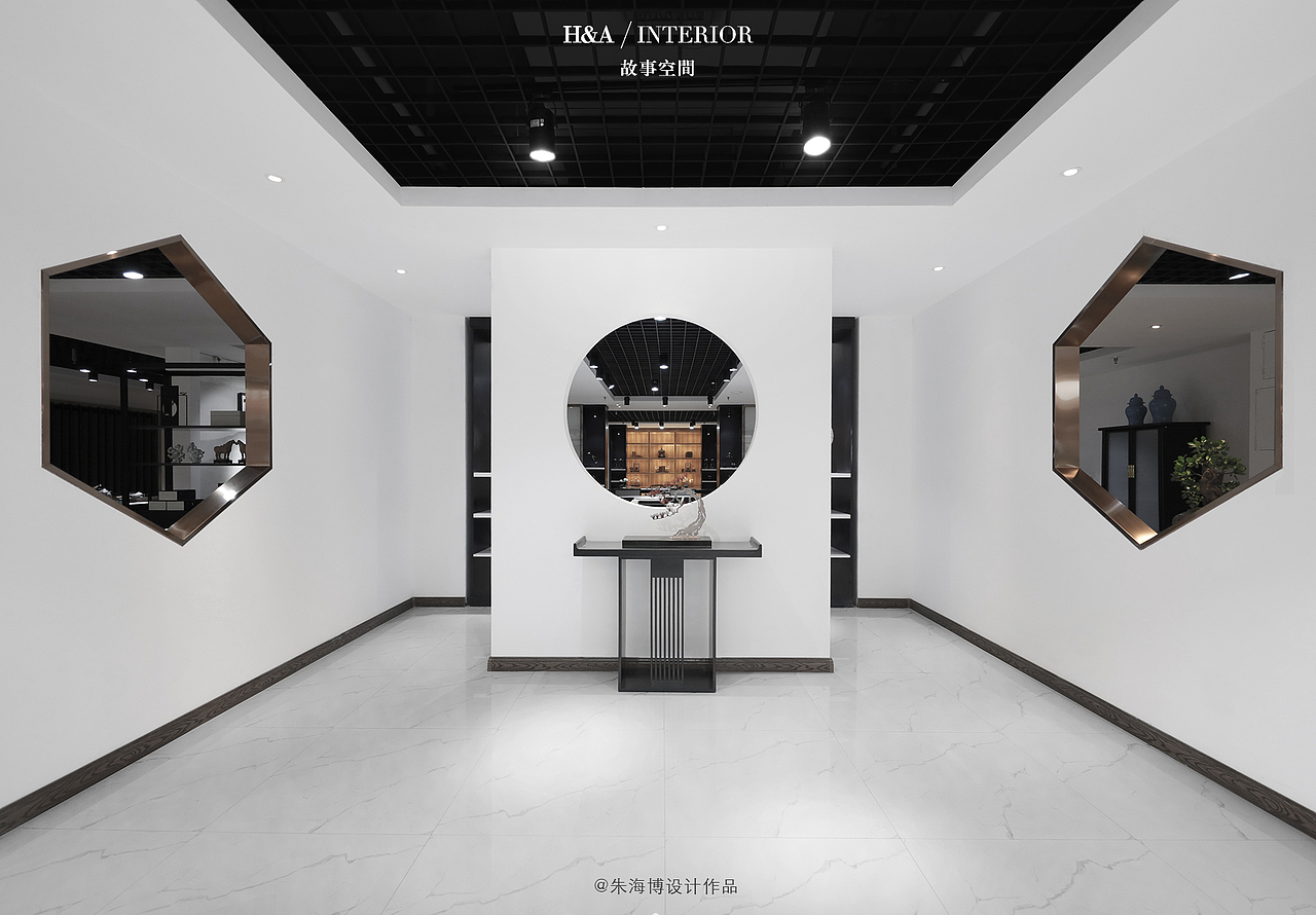 新中式展廳空間設(shè)計（圖ZMTE0OTI3ODky） - 家裝設(shè)計 - 站酷設(shè)計師ARCHIHOPE朱海博原創(chuàng)素材 - 站酷ZCOOL