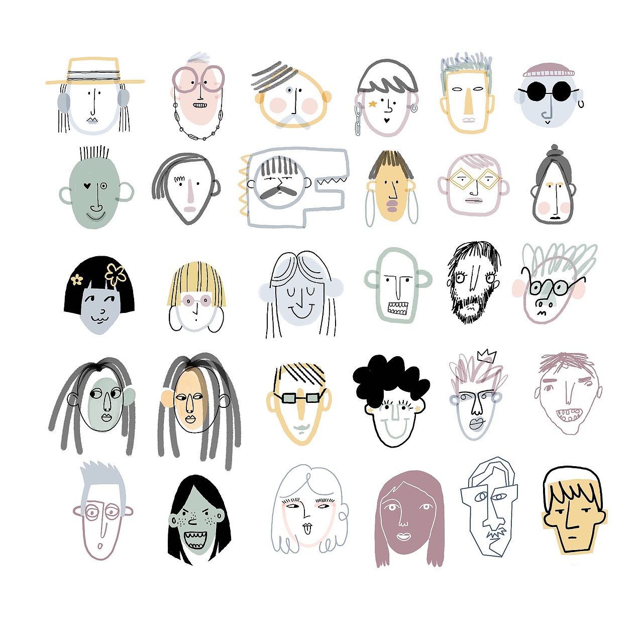 Люди（图ZMjkzNDUxNjQ0） - 新锐潮流插画 - 站酷设计师Chto_yesli原创素材 - 站酷ZCOOL