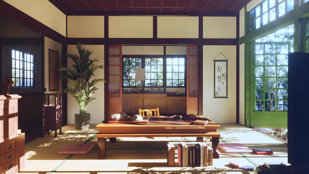 【你的名字】虚幻5三叶家各个场景,全cg场景动画制作|三维|动画/影视