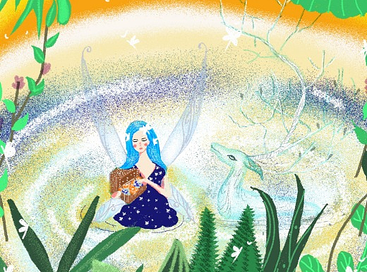 林深時(shí)見鹿，夢(mèng)醒時(shí)見你（個(gè)人主頁-ZNDYyNTI3NTY=） - 商業(yè)插畫 - 站酷設(shè)計(jì)師呱唧嘰哇原創(chuàng)素材 - 站酷ZCOOL