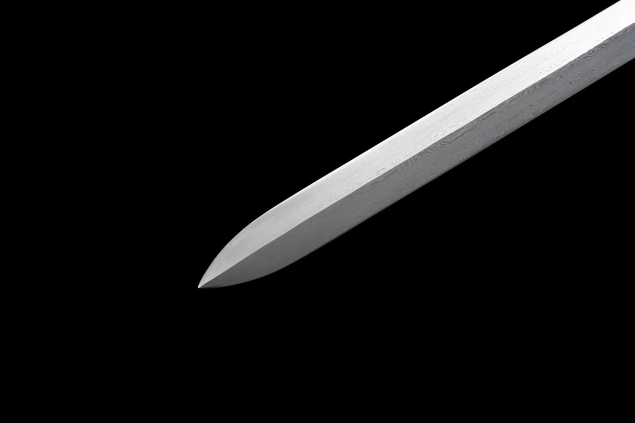 妖刀  t10钢烧刃  牛角细鞘白铜装自炼玉钢 明代兽首饕餮剑复刻韩国剑