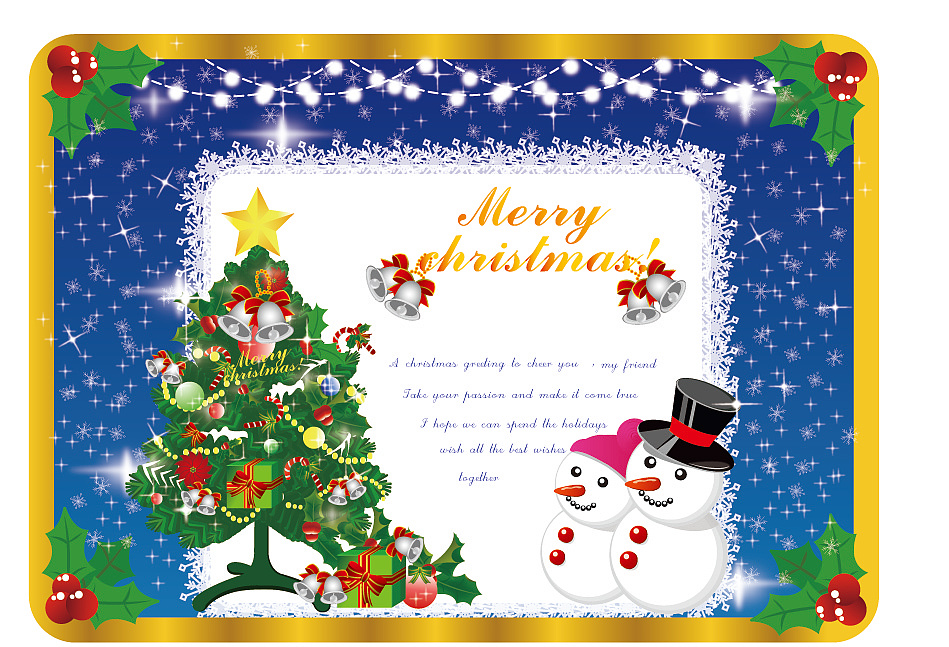 圣诞贺卡（图ZMTUxMjYzNg==） - 新锐潮流插画 - 站酷设计师林果果原创素材 - 站酷ZCOOL