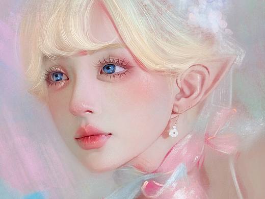 美女头像绘画