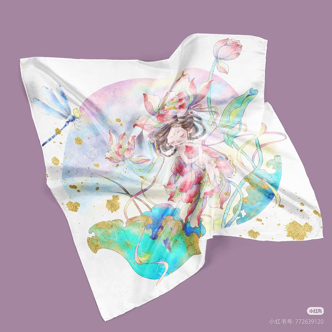 十二花神半合集:菊花、桂花、芙蓉花、桃花、荷花鸢尾