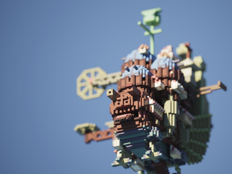 magicavoxel：Howl&#39;s Moving Castle