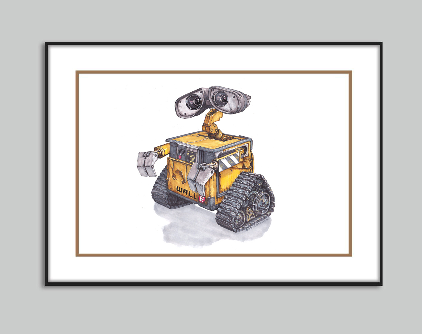 《机器人总动员》-ziven,马克笔手绘.