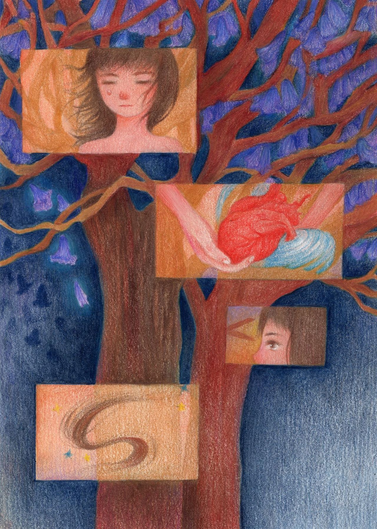 原创插画|泡桐树01