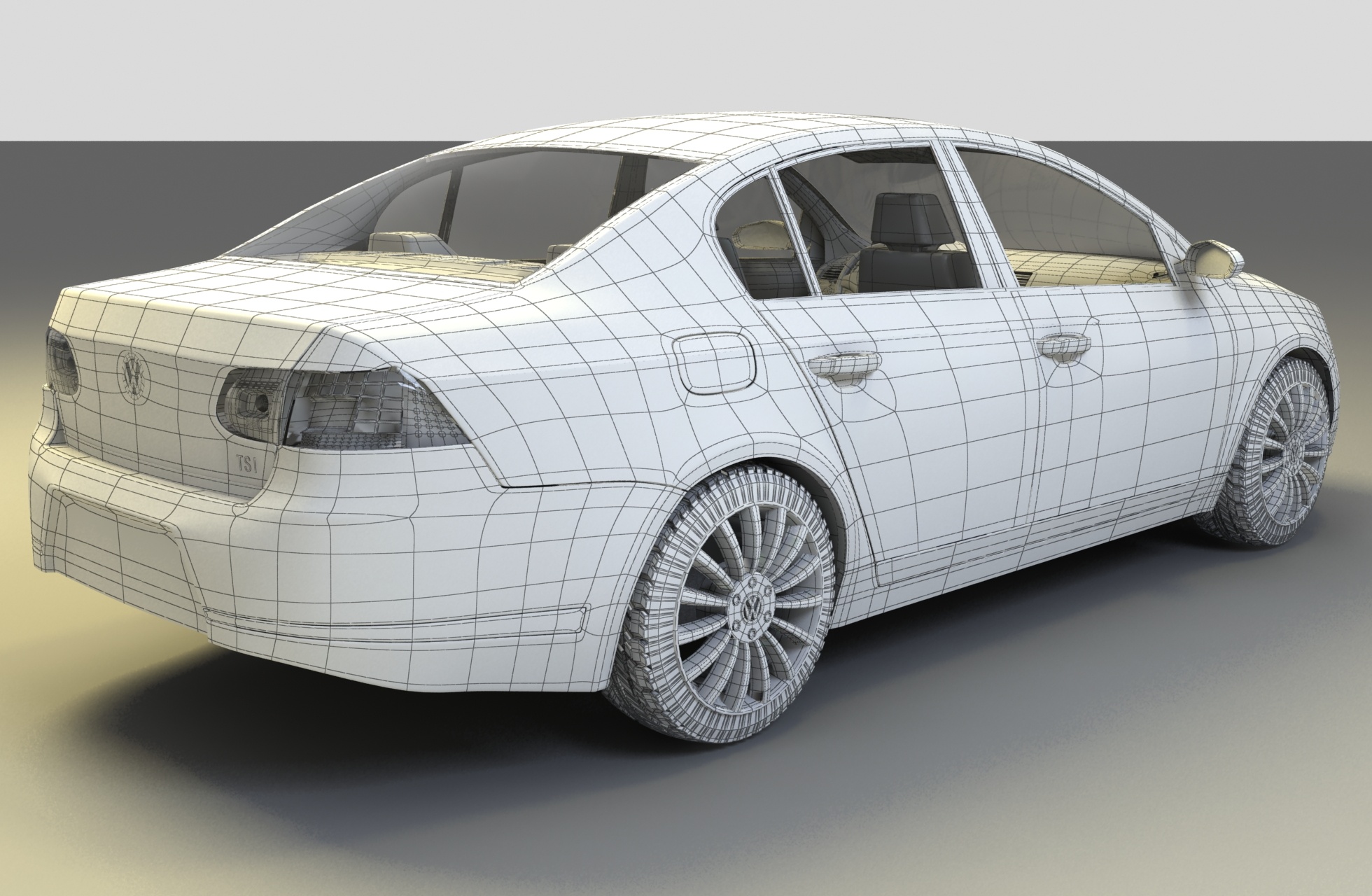 3d max汽车建模练习之大众迈腾