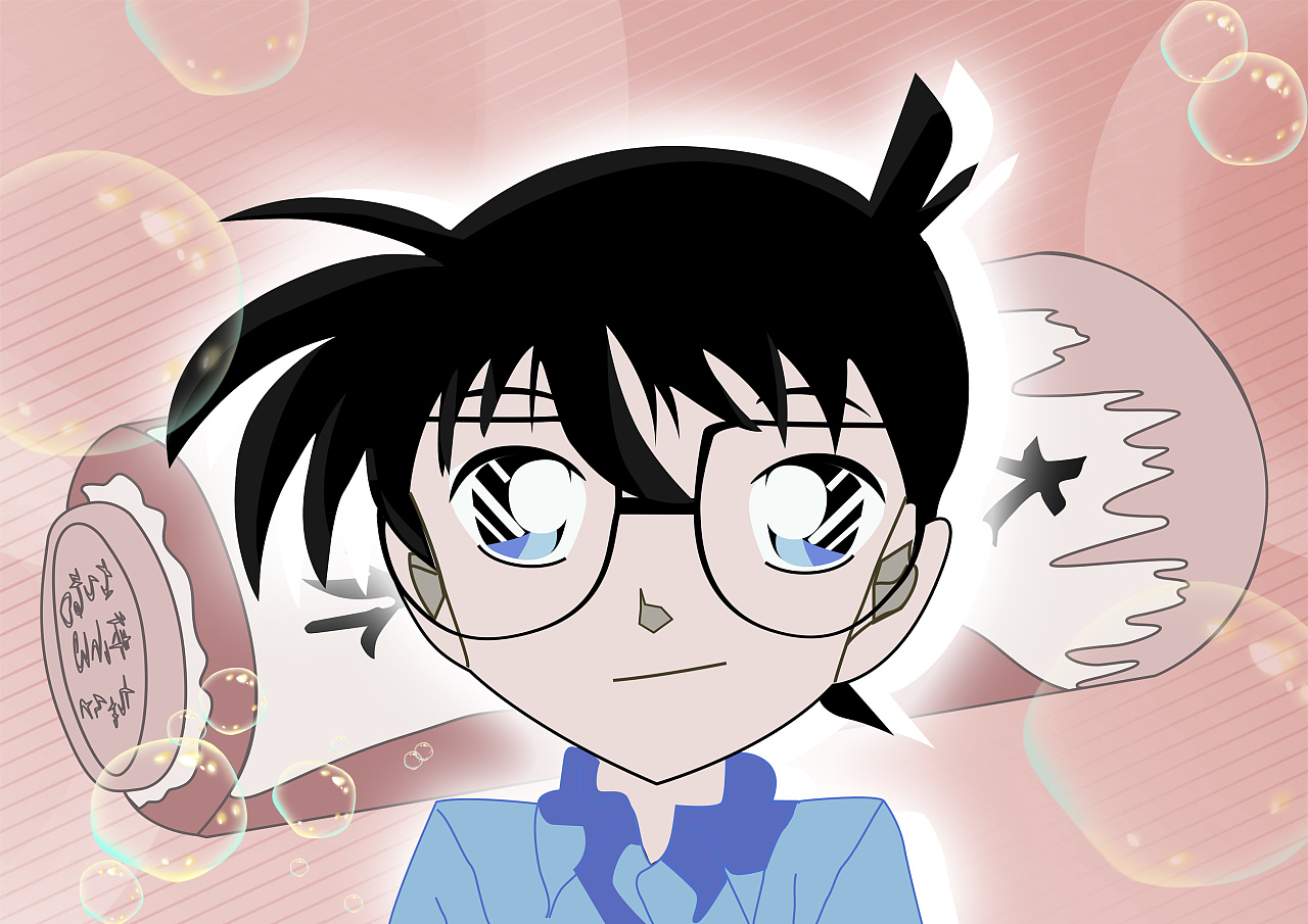 柯南的好心情必须是来自小兰!郑州|平面设计师苹果_hu