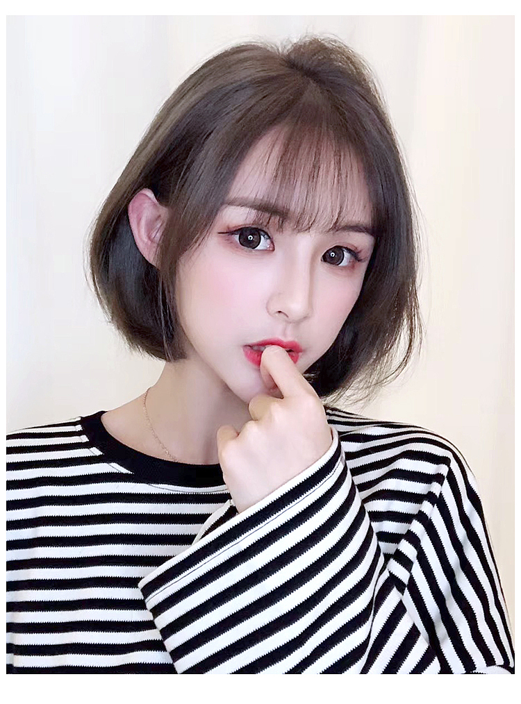 空气刘海波波头假发