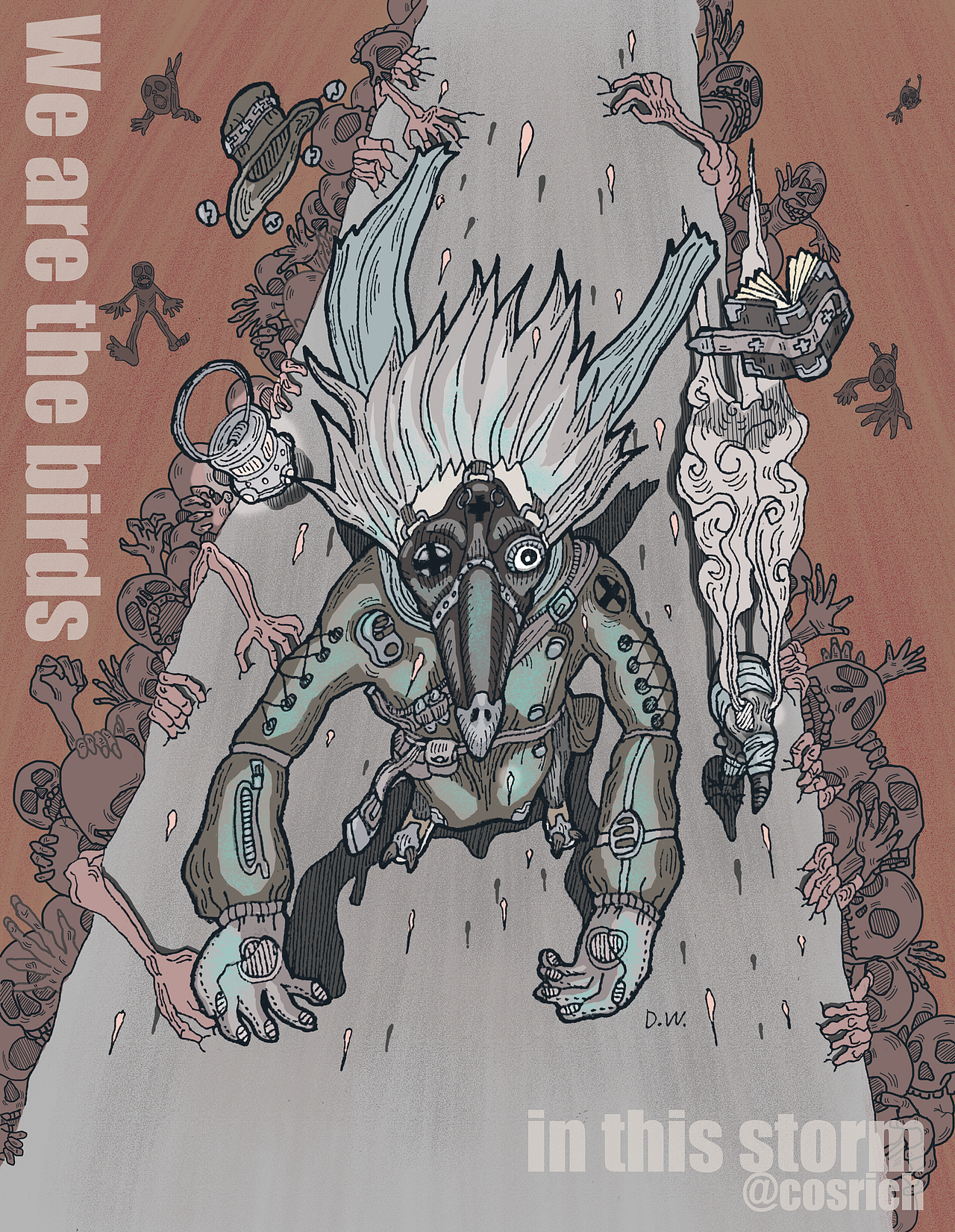 疫情中的鸟嘴医生(练习)|插画|创作习作|cosrich - 原创作品 - 站酷