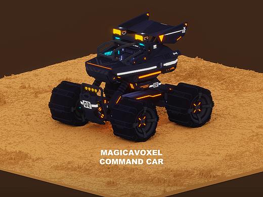 Magicavoxel体素日常之“指挥车” 