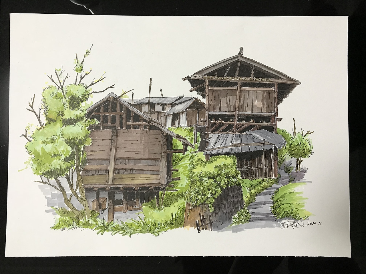 马克笔风景练习