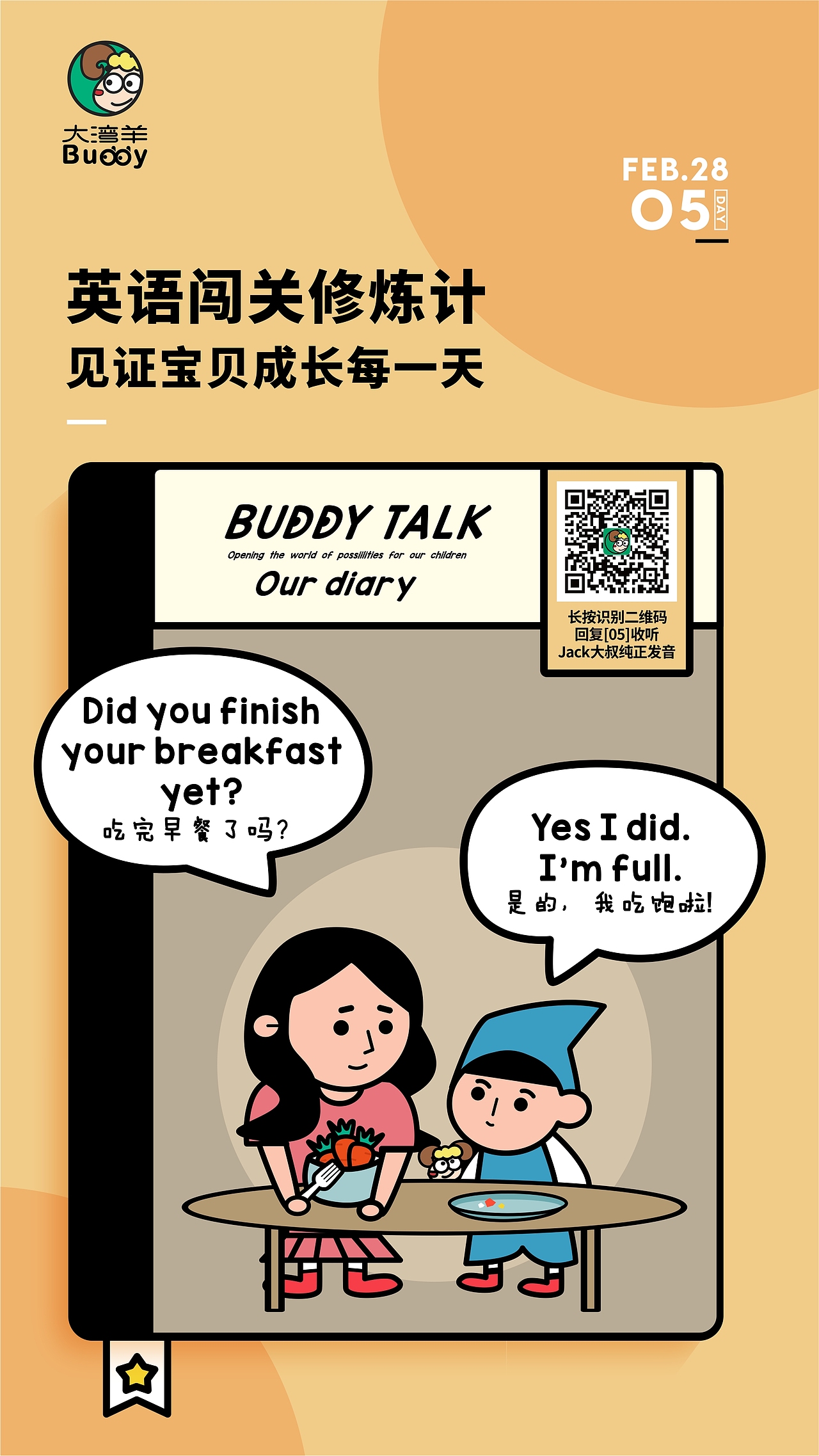 兒童英語(yǔ)啟蒙插畫(huà)海報(bào)第1-7句（第一期）（圖ZMTk4NDEwNDY4） - 海報(bào) - 站酷設(shè)計(jì)師Chrissie_楊盈盈原創(chuàng)素材 - 站酷ZCOOL