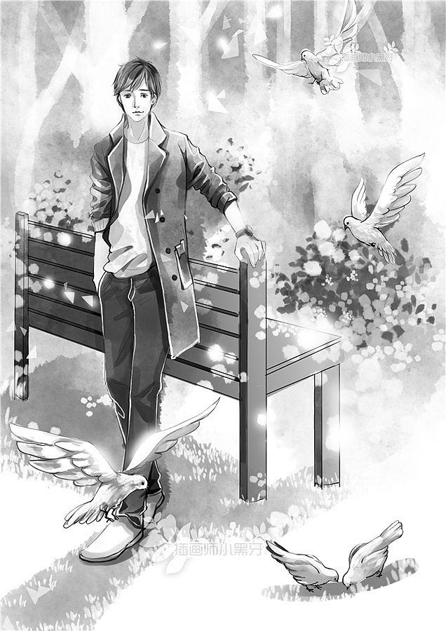 我的作品——黑白插图（图ZODk0NDc4NDA=） - 商业插画 - 站酷设计师插画师小黑牙原创素材 - 站酷ZCOOL