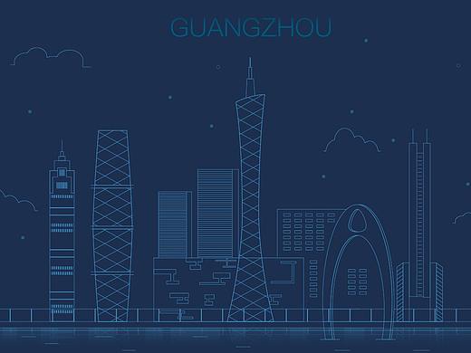 廣州夜景~~（個人主頁-ZMjg5NTE2OTI=） - 藝術插畫 - 站酷設計師Lee皮皮蝦原創(chuàng)素材 - 站酷ZCOOL