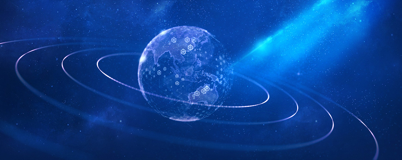 绚丽的粒子地球