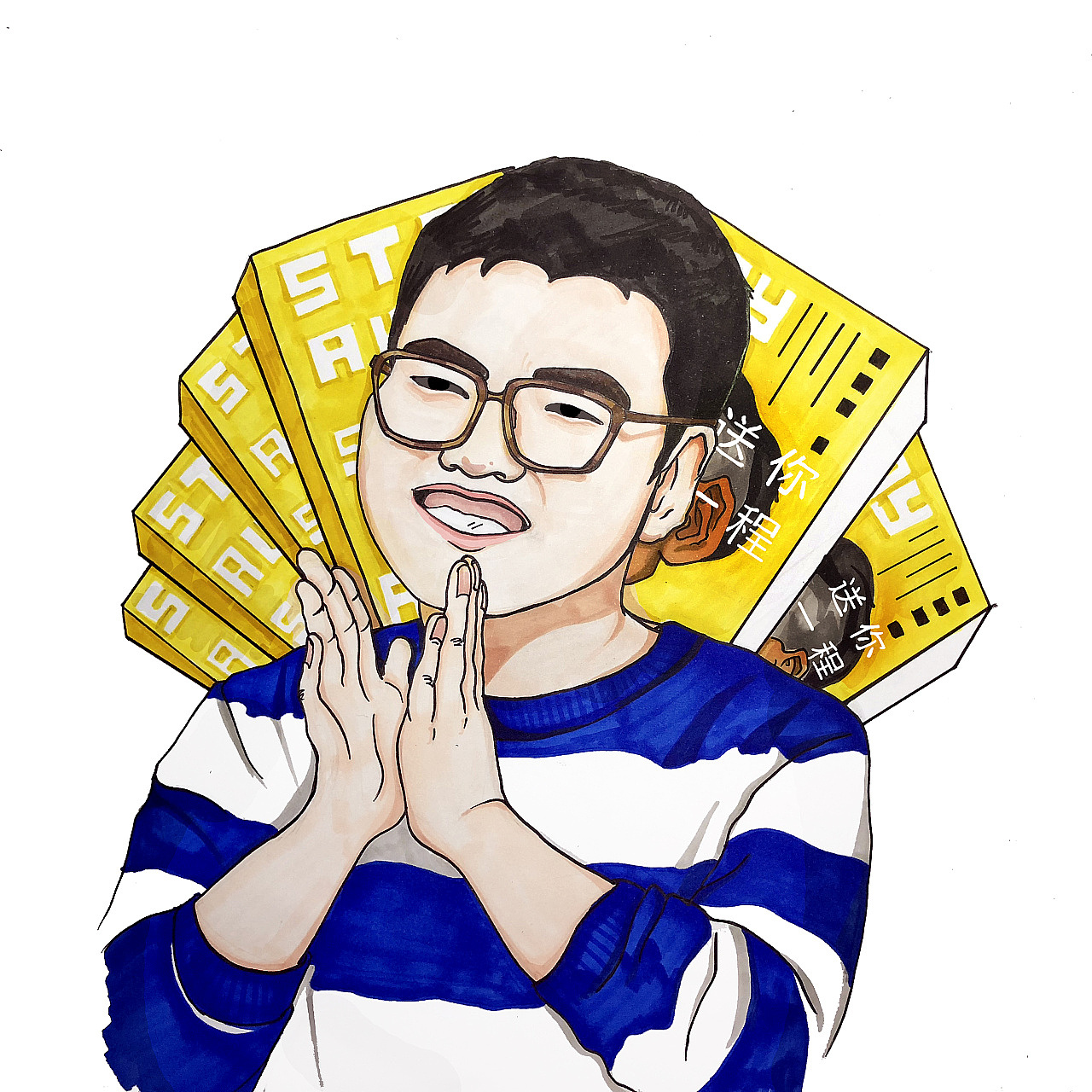 马克笔人物头像习作（图ZMTMzNDI1NDM2） - 创作习作 - 站酷设计师哦牙烦范啊原创素材 - 站酷ZCOOL