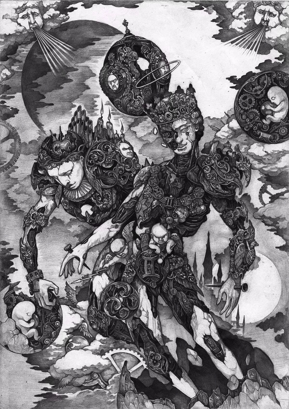 铅笔手绘十二星座插画。部分作品（图ZOTg0NTI5MDg=） - 创作习作 - 站酷设计师Chenhh92原创素材 - 站酷ZCOOL