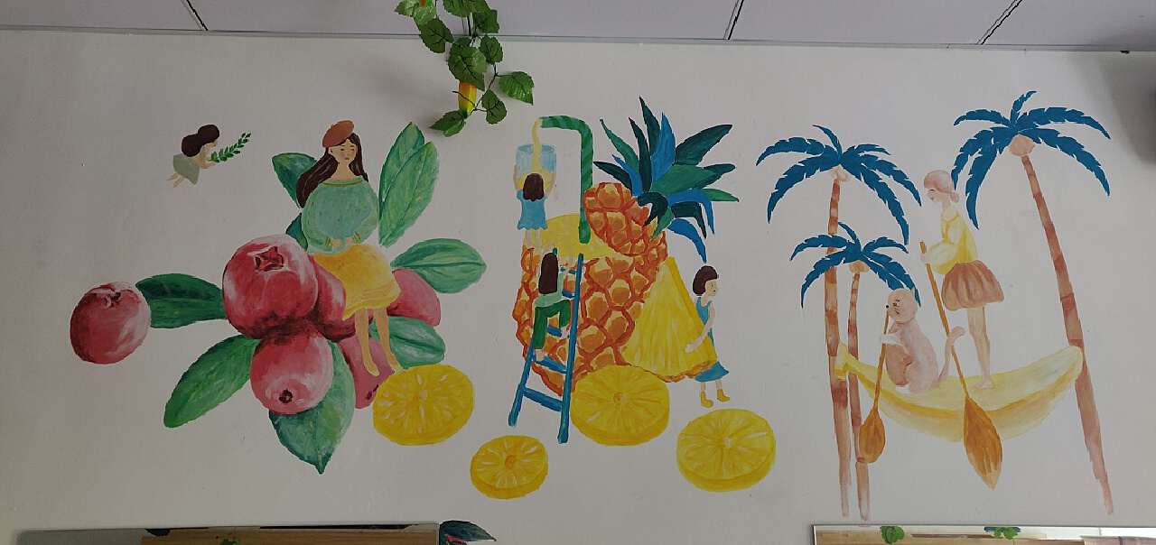 水果店墙绘